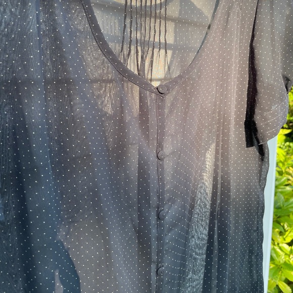 ESPRIT Shear Navy Blouse - Picture 2 of 5